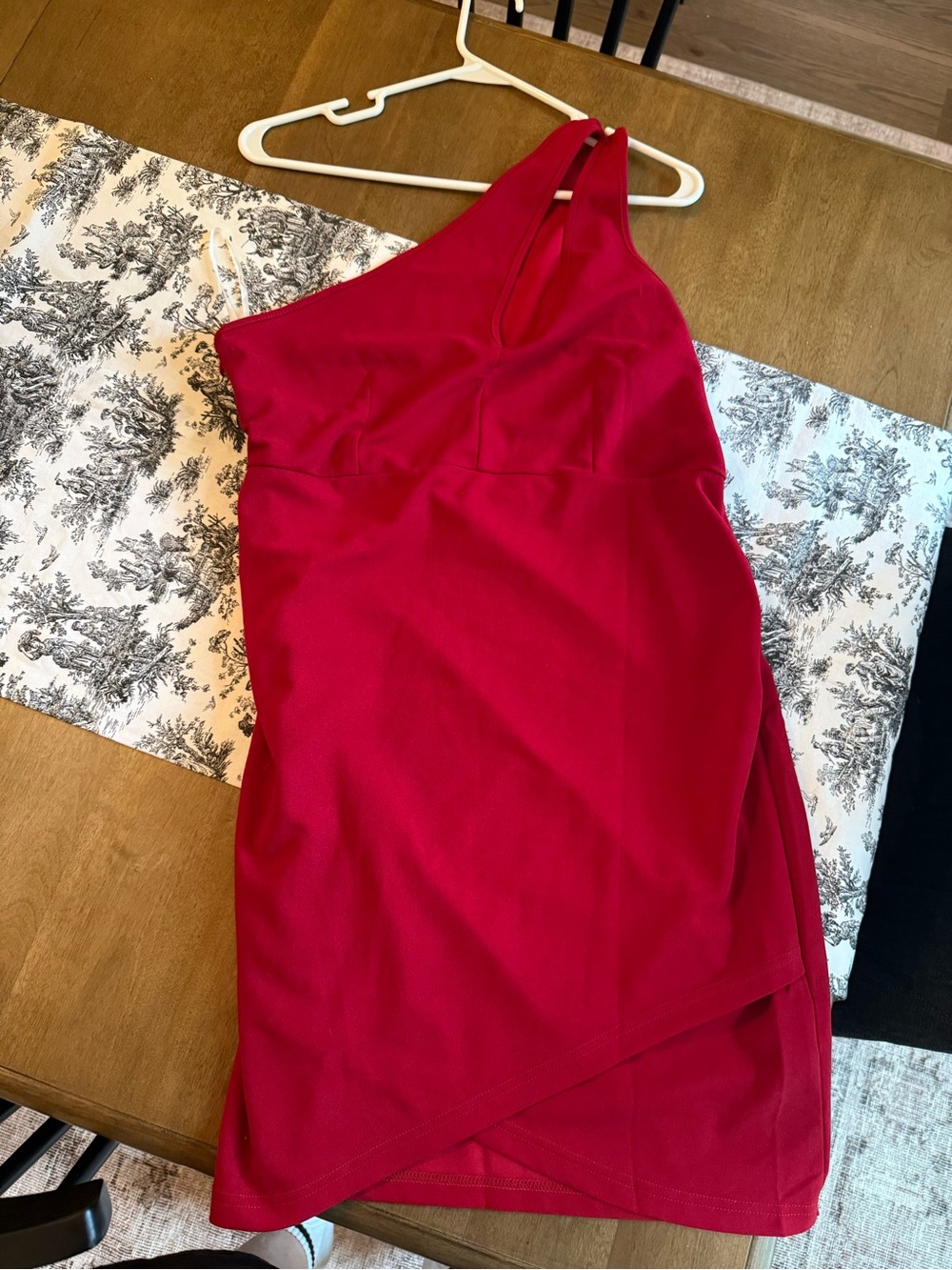 Red One-Shoulder Cocktail Dress